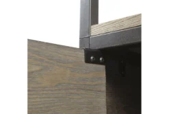 Darlen 48" Grey 3 Shelf Wood Bookcase With Storage Cabinet -Furniture Store 318636 grey wood bookcase detail 47