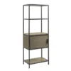 Darlen 48" Grey 3 Shelf Wood Bookcase With Storage Cabinet -Furniture Store 318636 grey wood bookcase signature 02