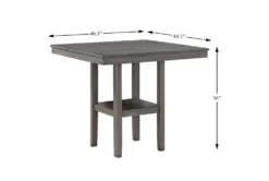 Willy 41" Counter Set For 4 -Furniture Store 318654 grey wood counter height set detail 44