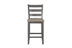 Willy 41" Counter Set For 4 -Furniture Store 318654 grey wood counter height set front 03