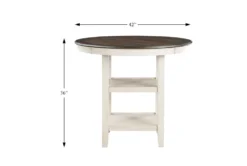 Taylor Brown/White 42" Counter Table -Furniture Store 318661 brown wood counter height set detail 44
