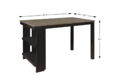 Alley 59" Counter Table -Furniture Store 319148 grey wood counter height set detail 44