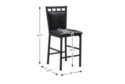 Julie 40" Counter Set For 4 -Furniture Store 319228 black metal counter height set detail 45