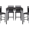 Julie 40" Counter Set For 4 -Furniture Store 319228 black metal counter height set signature 01