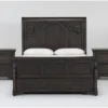 Remi Queen Sleigh 3 Piece Bedroom Set With 2 Nightstands -Furniture Store 319481 brown bed signature 01