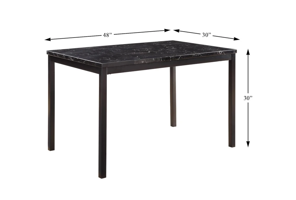 Bianca Black 48" Dining Table 6 Bianca Black 48" Dining Table - Image 4