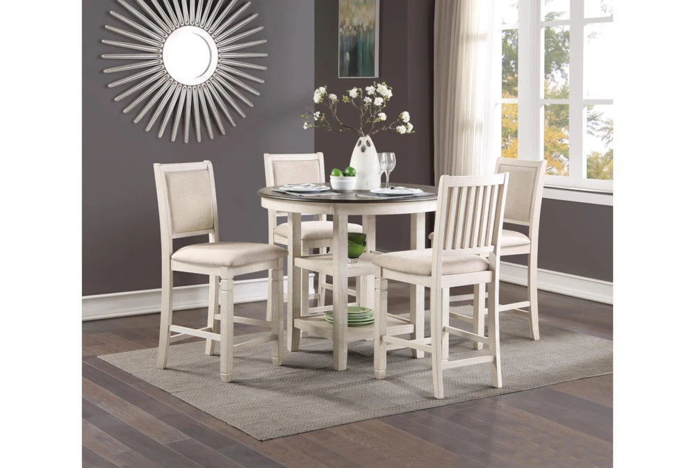 Taylor Brown/White 42" Counter Set For 4 14 Taylor Brown/White 42" Counter Set For 4 - Image 12