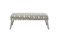 48" Bohemian Gray Metal Bench 10 48" Bohemian Gray Metal Bench -Furniture Store 320255 grey metal bench back 82