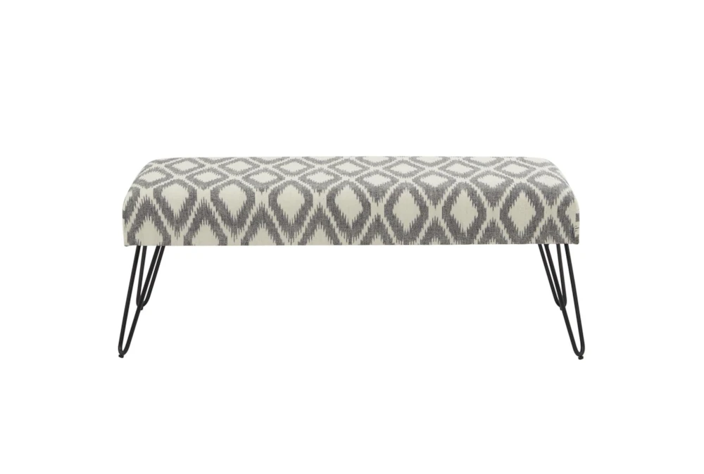 48" Bohemian Gray Metal Bench 6 48" Bohemian Gray Metal Bench - Image 4