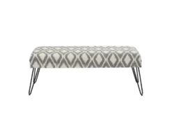 48" Bohemian Gray Metal Bench 9 48" Bohemian Gray Metal Bench -Furniture Store 320255 grey metal bench material 76