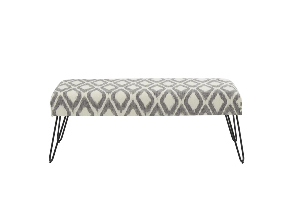 48" Bohemian Gray Metal Bench 5 48" Bohemian Gray Metal Bench - Image 3
