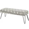 48" Bohemian Gray Metal Bench -Furniture Store 320255 grey metal bench signature 01