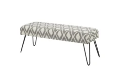 48" Bohemian Gray Metal Bench