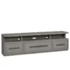 Hayward 84" Grey Tv Stand -Furniture Store 320484 grey wood media console signature 01