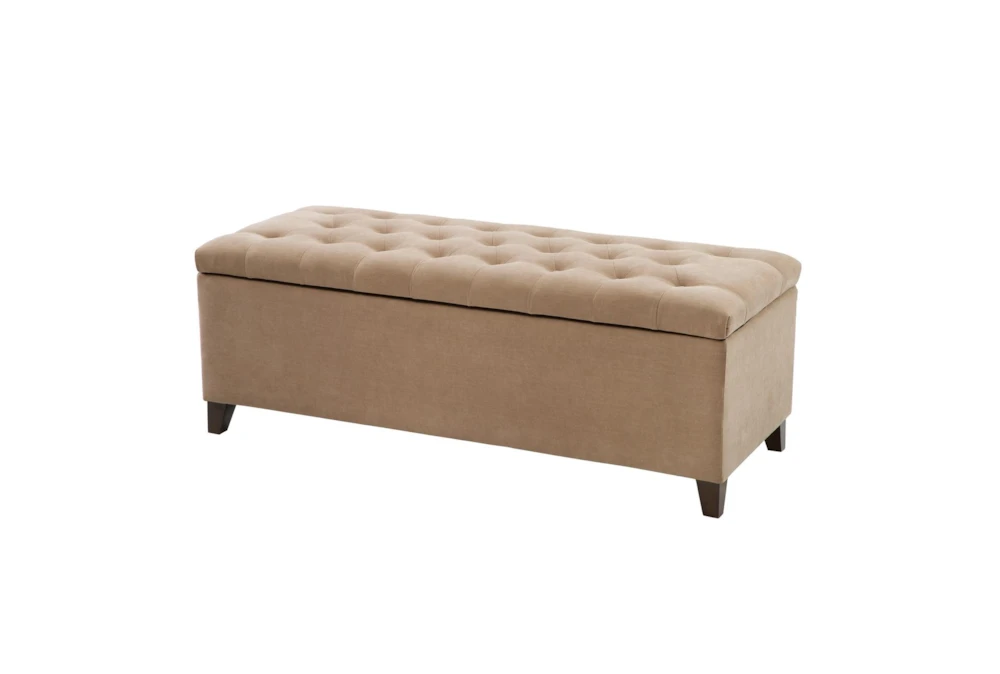 Maia 49" Sand Tufted Soft Close Storage Bench 3 Maia 49" Sand Tufted Soft Close Storage Bench