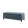 Maia 49" Blue Tufted Soft Close Storage Bench 1 Maia 49" Blue Tufted Soft Close Storage Bench -Furniture Store 320515 blue wood bench signature 01