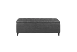 Maia 49"Charcoal Tufted Soft Close Storage Bench -Furniture Store 320517 back 82