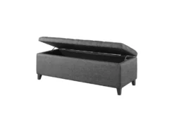 Maia 49"Charcoal Tufted Soft Close Storage Bench -Furniture Store 320517 storage 12