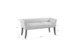 50" Nessa Cream Accent Bench 16 50" Nessa Cream Accent Bench -Furniture Store 320525 detail 46
