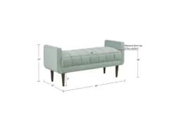 48" Seafoam Upholstered Modern Accent Bench 18 48" Seafoam Upholstered Modern Accent Bench -Furniture Store 320536 detail 47