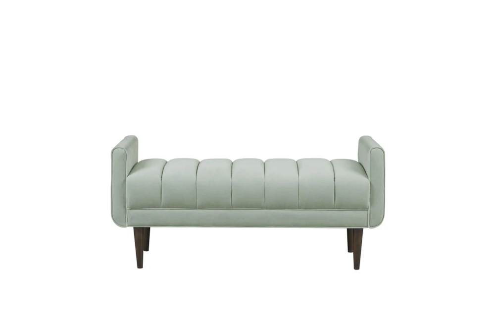 48" Seafoam Upholstered Modern Accent Bench 4 48" Seafoam Upholstered Modern Accent Bench - Image 2