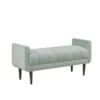 48" Seafoam Upholstered Modern Accent Bench