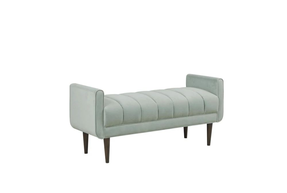 48" Seafoam Upholstered Modern Accent Bench 3 48" Seafoam Upholstered Modern Accent Bench