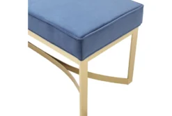 48" Loren Blue Upholstered Accent Bench With Metal Base -Furniture Store 320543 detail 45