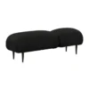 17" Black Faux Leather Bench 2 17" Black Faux Leather Bench -Furniture Store 320618 black fabric bench signature 01