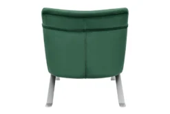 Tilda Green Velvet Chaise With Silver Base -Furniture Store 320645 green fabric chaise detail 47