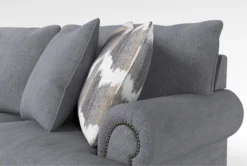 Stanley Chenille 99" Queen Sleeper/Loveseat Set 12 Stanley Chenille 99" Queen Sleeper/Loveseat Set -Furniture Store 321083 blue fabric sofa and loveseat set detail 45