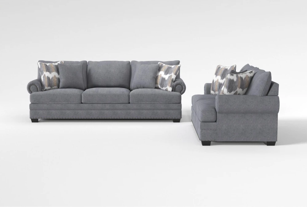 Stanley Chenille 99" Queen Sleeper/Loveseat Set 5 Stanley Chenille 99" Queen Sleeper/Loveseat Set - Image 3