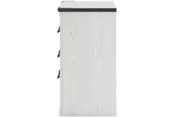 Saddie Two-Tone White/Brown 2 Drawer Nightstand With Wireless Charging & USB -Furniture Store 321248 white wood nightstand side 14