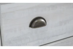 Hyde White Two-Tone White/Brown 2 Drawer Nightstand With USB -Furniture Store 321249 white wood nightstand detail 44