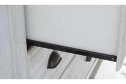 Hyde White Two-Tone White/Brown 2 Drawer Nightstand With USB -Furniture Store 321249 white wood nightstand detail 45