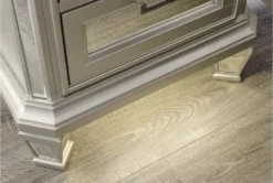 Lydia White 2 Drawer Nightstand With USB & Led Light -Furniture Store 321292 white wood nightstand detail 45