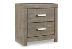 Culver Brown 2 Drawer Nightstand With USB
