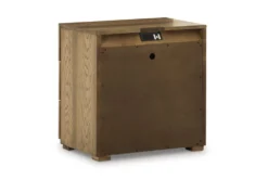 Dane Natural 3 Drawer Nightstand With Outlets & USB -Furniture Store 321341 natural wood nightstand back 82