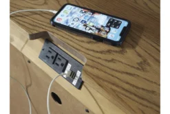 Dane Natural 3 Drawer Nightstand With Outlets & USB -Furniture Store 321341 natural wood nightstand detail 44