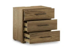 Dane Natural 3 Drawer Nightstand With Outlets & USB -Furniture Store 321341 natural wood nightstand detail 46