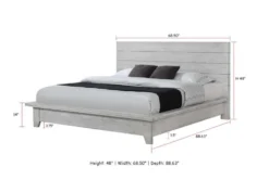 Wendi White Queen Platform Bed -Furniture Store 321521 white veneer bed detail 45