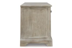 42" White Wash Engineered Wood Storage Bench With Three Woven Baskets -Furniture Store 321971 side 14