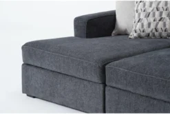 Monterey Twilight Double Chaise -Furniture Store 322556 grey fabric sectional detail 45