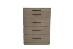 Paxten 5 Drawer Chest -Furniture Store 322756 grey wood chest front 02