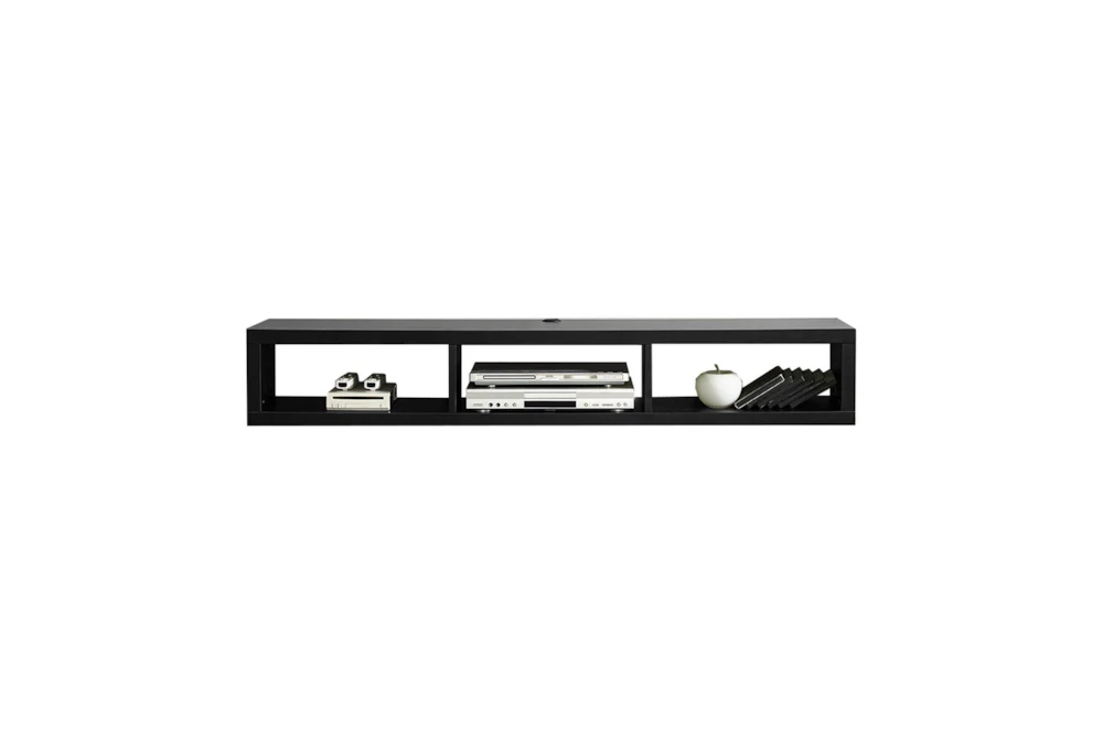 Black 48" Wall Mounted Floating Tv Stand 3 Black 48" Wall Mounted Floating Tv Stand