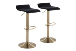 Allie Black Adjustable Height Barstool Set Of 2