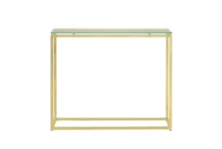 Dior Gold Console Table With Glass Top