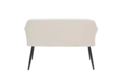 44" White Faux Leather High Back Bench + Black Steel Legs 20 44" White Faux Leather High Back Bench + Black Steel Legs -Furniture Store 326541 white polyester bench back 83