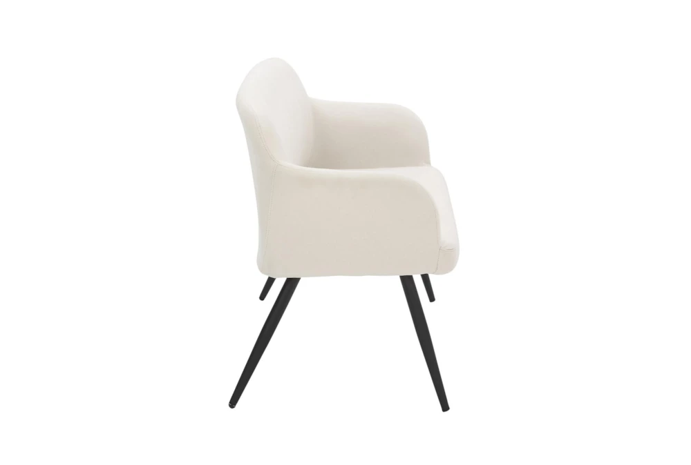 44" White Faux Leather High Back Bench + Black Steel Legs 5 44" White Faux Leather High Back Bench + Black Steel Legs - Image 3