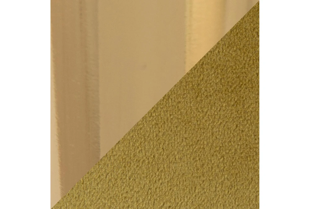 46" Mustard Velvet Bench With Gold Metal Legs 8 46" Mustard Velvet Bench With Gold Metal Legs - Image 6